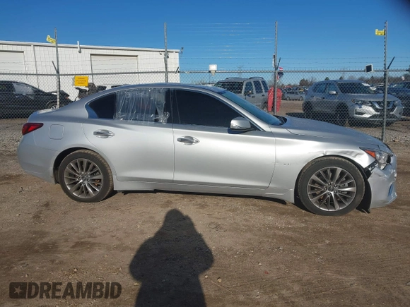 2018 Infiniti Q50 Luxe with VIN JN1EV7AR0JM433294, listed as a IAAI auction lot 41742303 with 62,217 mi miles and . Bid and sale history available at DreamBid. Image 12.