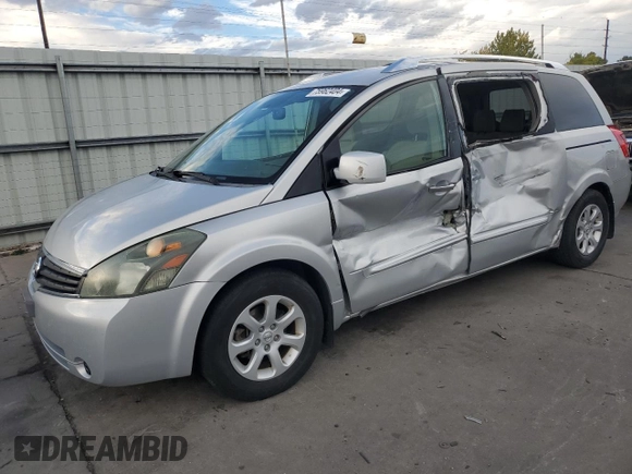 2008 Nissan Quest SL with VIN 5N1BV28U98N113033, listed as a Copart auction lot 75962404 with 132,666 mi miles and Clean Title. Bid and sale history available at carsss.com. Image 1.