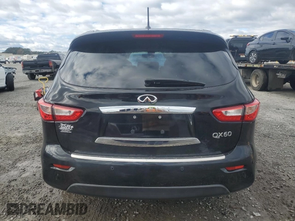 2015 Infiniti QX60 with VIN 5N1AL0MN4FC524689, listed as a Copart auction lot 80736604 with 126,945 mi miles and Salvage Title. Bid and sale history available at DreamBid. Image 6.