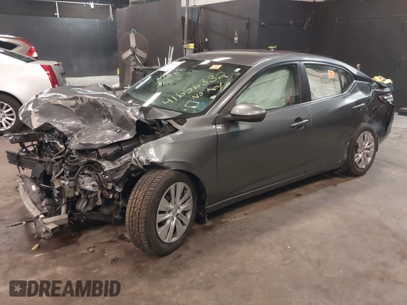2020 Nissan Sentra S with VIN 3N1AB8BV5LY308865, listed as a IAAI auction lot 41656332 with 52,108 mi miles. Bid and sale history available at carsss.com. Image 2.