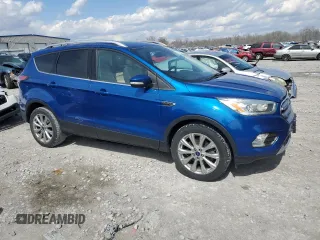 2017 Ford Escape Titanium with VIN 1FMCU9J9XHUA93760, listed as a Copart auction lot 50472375 with 104,247 mi miles and Salvage Title. Bid and sale history available at carsss.com. Image 4.
