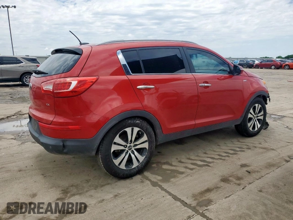 2013 Kia Sportage EX with VIN KNDPCCA2XD7542288, listed as a Copart auction lot 58819995 with 125,315 mi miles and Salvage title. Bid and sale history available at DreamBid. Image 3.