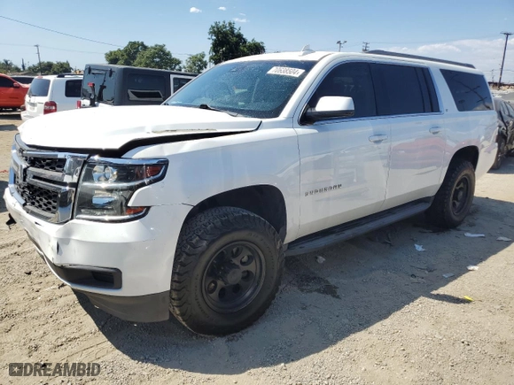 2017 Chevrolet Suburban LT with VIN 1GNSCHKC7HR171574, listed as a Copart auction lot 88574445 with 89,664 mi miles and Salvage Title. Bid and sale history available at carsss.com. Image 1.