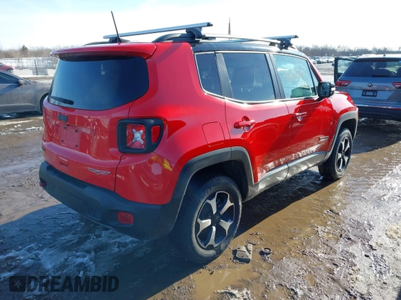2022 Jeep Renegade Trailhawk with VIN ZACNJDC18NPN60863, listed as a IAAI auction lot 41610300 with 18,018 mi miles and . Bid and sale history available at DreamBid. Image 4.