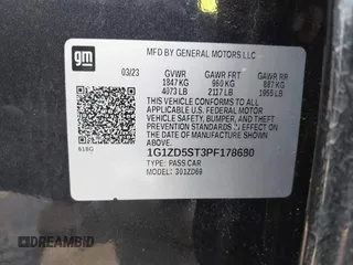 2023 Chevrolet Malibu LT with VIN 1G1ZD5ST3PF178680, listed as a IAAI auction lot 42181543 with 46,935 mi miles and . Bid and sale history available at DreamBid. Image 9.