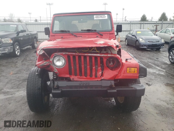 2002 Jeep Wrangler SE with VIN 1J4FA29P02P715013, listed as a Copart auction lot 48039035 with 193,583 mi miles and Salvage Title. Bid and sale history available at DreamBid. Image 5.