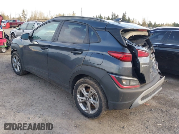 2023 Hyundai Kona SEL with VIN KM8K6CAB5PU935683, listed as a IAAI auction lot 41680852 with 59,057 mi miles and . Bid and sale history available at DreamBid. Image 3.