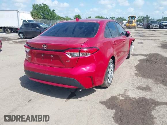 2021 Toyota Corolla LE with VIN 5YFEPMAE4MP168772, listed as a IAAI auction lot 39918982 with 84,699 mi miles. Bid and sale history available at carsss.com. Image 4.