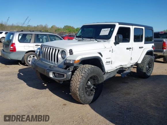 2019 Jeep Wrangler Unlimited Sahara with VIN 1C4HJXEN2KW591557, listed as a IAAI auction lot 41962034 with 88,691 mi miles and . Bid and sale history available at DreamBid. Image 17.