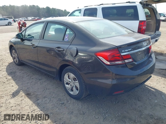 2013 Honda Civic LX with VIN 19XFB2F50DE206161, listed as a IAAI auction lot 41773555 with 165,733 mi miles and . Bid and sale history available at DreamBid. Image 3.
