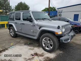 2020 Jeep Wrangler Unlimited Sahara with VIN 1C4HJXEN8LW181508, listed as a Copart auction lot 60907555 with 85,343 mi miles and Salvage title. Bid and sale history available at DreamBid. Image 4.