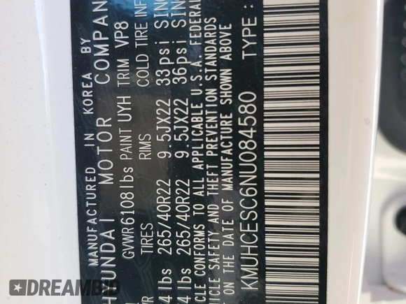 2022 Genesis GV80 z VIN KMUHCESC6NU084580, wystawiony jako Copart lot #42295215 z przebiegiem 45 768 mil mil oraz Szkoda całkowita • Salvage title. Historia ofert i sprzedaży dostępna na DreamBid. Obrazek 13.