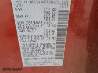 2018 Nissan Pathfinder S with VIN 5N1DR2MM8JC651646, listed as a Copart auction lot 51714075 with 133,835 mi miles and Clean Title. Bid and sale history available at carsss.com. Image 13.