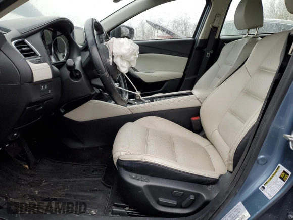 2017 Mazda 6 Grand Touring with VIN JM1GL1W53H1121416, listed as a Copart auction lot 50084295 with 104,206 mi miles and Salvage Title. Bid and sale history available at carsss.com. Image 7.