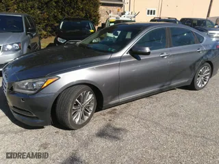 2015 Hyundai Genesis 3.8L with VIN KMHGN4JE8FU045511, listed as a IAAI auction lot 41760824 with 107,264 mi miles. Bid and sale history available at carsss.com. Image 17.
