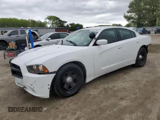 2014 Dodge Charger Police with VIN 2C3CDXAT8EH132983, listed as a Copart auction lot 52915705 with 234,573 mi miles and Salvage Title. Bid and sale history available at carsss.com. Image 1.