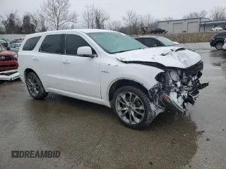2020 Dodge Durango R/T with VIN 1C4SDHCT6LC301327, listed as a Copart auction lot 47811645 with 147,040 mi miles and Salvage title. Bid and sale history available at DreamBid. Image 4.