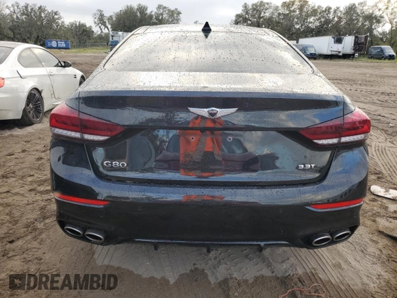 2019 Genesis G80 Sport with VIN KMTFN4JB3KU320137, listed as a Copart auction lot 79307364 with 60,010 mi miles and Non Repairable. Bid and sale history available at DreamBid. Image 6.