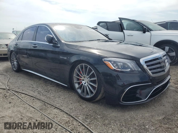 2018 Mercedes-Benz S 63 AMG with VIN WDDUG8JB7JA385411, listed as a Copart auction lot 74210724 with Not Provided miles and Non Repairable. Bid and sale history available at DreamBid. Image 4.