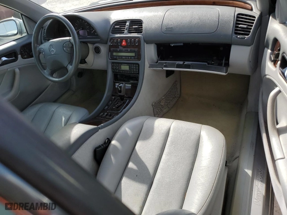 2002 Mercedes-Benz CLK-Class with VIN WDBLK65G92T092886, listed as a Copart auction lot 78297224 with 0 mi miles and Salvage Title. Bid and sale history available at carsss.com. Image 8.