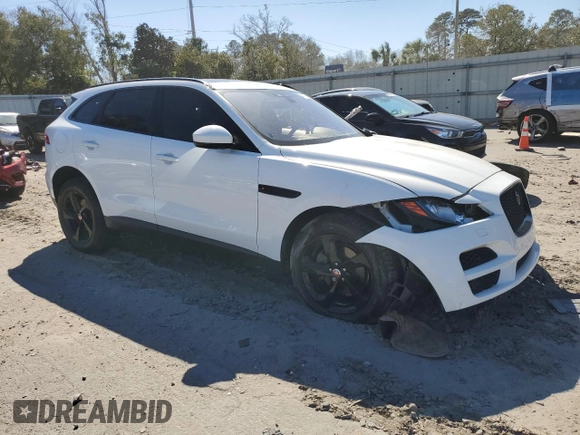 2019 Jaguar F-Pace 25t Premium with VIN SADCJ2FX6KA397242, listed as a Copart auction lot 47704605 with 74,256 mi miles and Salvage Title. Bid and sale history available at DreamBid. Image 4.