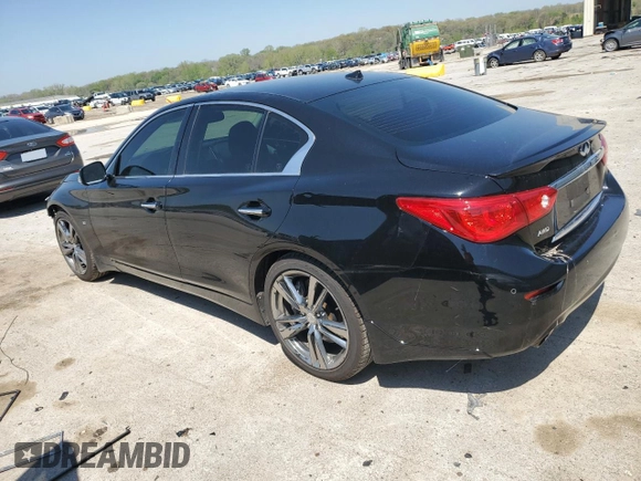 2014 Infiniti Q50 Premium with VIN JN1BV7AR8EM686789, listed as a Copart auction lot 53973905 with 130,695 mi miles and Salvage title. Bid and sale history available at DreamBid. Image 2.