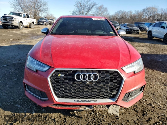 2018 Audi S4 Prestige with VIN WAUC4AF42JA003833, listed as a Copart auction lot 88572375 with 82,007 mi miles and Salvage Title. Bid and sale history available at carsss.com. Image 5.