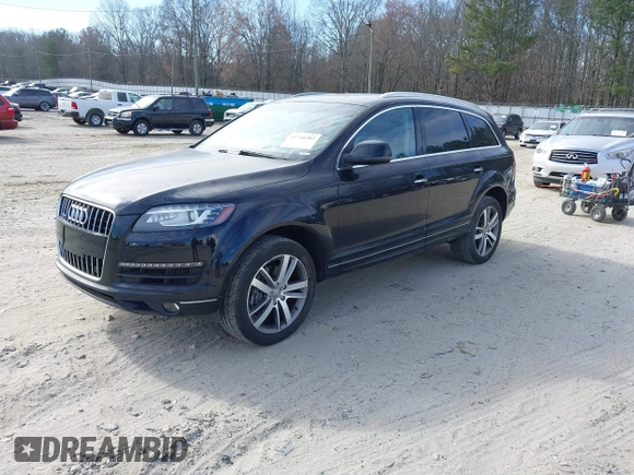 2013 Audi Q7 3.0T Premium Plus with VIN WA1LGAFE1DD002592, listed as a IAAI auction lot 41710303 with 160,696 mi miles. Bid and sale history available at carsss.com. Image 2.
