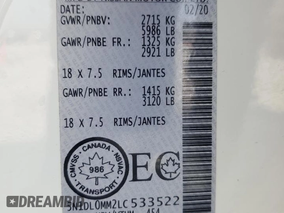 2020 Infiniti QX60 Luxe z VIN 5N1DL0MM2LC533522, wystawiony jako Copart lot #51003365 z przebiegiem 64 208 mil mil oraz Szkoda całkowita • Salvage title. Historia ofert i sprzedaży dostępna na DreamBid. Obrazek 13.