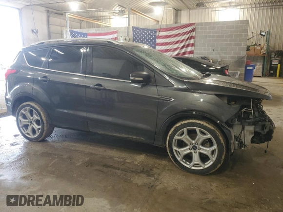 2019 Ford Escape Titanium with VIN 1FMCU0J91KUC02268, listed as a Copart auction lot 54150445 with 165,897 mi miles and Salvage title. Bid and sale history available at DreamBid. Image 4.