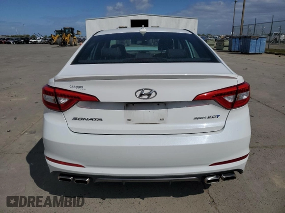 2015 Hyundai Sonata Sport with VIN 5NPE34AB7FH058686, listed as a Copart auction lot 51003985 with 61,458 mi miles and Salvage Title. Bid and sale history available at carsss.com. Image 6.