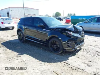 2022 Land Rover Range Rover Evoque R-Dynamic S with VIN SALZT2FX2NH164074, listed as a IAAI auction lot 41695522 with 24,643 mi miles. Bid and sale history available at carsss.com. Image 1.