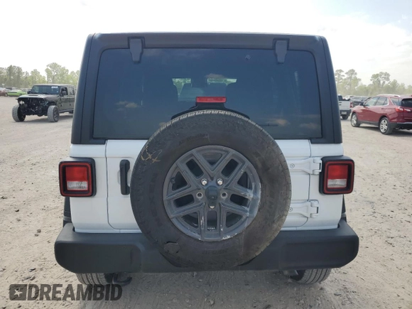 2025 Jeep Wrangler Sport S z VIN 1C4PJXDN6SW511299, wystawiony jako Copart lot #52954515 z przebiegiem 1 679 mil mil oraz Szkoda całkowita • Salvage title. Historia ofert i sprzedaży dostępna na DreamBid. Obrazek 6.