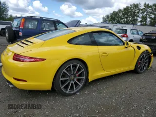 2012 Porsche 911 991 Carrera S with VIN WP0AB2A91CS121555, listed as a Copart auction lot 51941954 with 21,256 mi miles and Salvage Title. Bid and sale history available at carsss.com. Image 3.