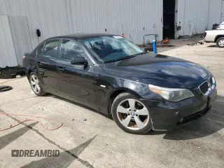 2007 BMW 5 Series 530xi with VIN WBANF73587CU25251, listed as a Copart auction lot 58030295 with 186,995 mi miles and Salvage title. Bid and sale history available at DreamBid. Image 4.