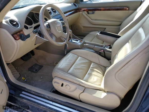 2009 Audi A4 2.0T with VIN WAUDF48H59K009602, listed as a Copart auction lot 44276285 with 117,313 mi miles and Salvage Title. Bid and sale history available at carsss.com. Image 7.