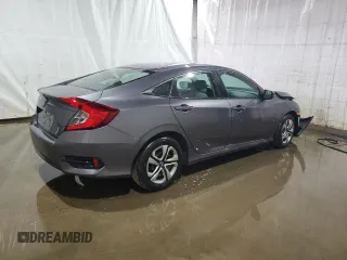 2017 Honda Civic Sedan LX with VIN 19XFC2F50HE204199, listed as a Copart auction lot 52629635 with 42,897 mi miles and Salvage Title. Bid and sale history available at carsss.com. Image 3.