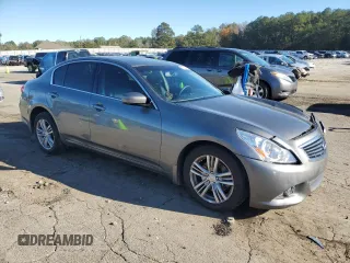 2012 Infiniti G25 x with VIN JN1DV6AR3CM861725, listed as a Copart auction lot 81903834 with 57,191 mi miles and Salvage Title. Bid and sale history available at DreamBid. Image 4.