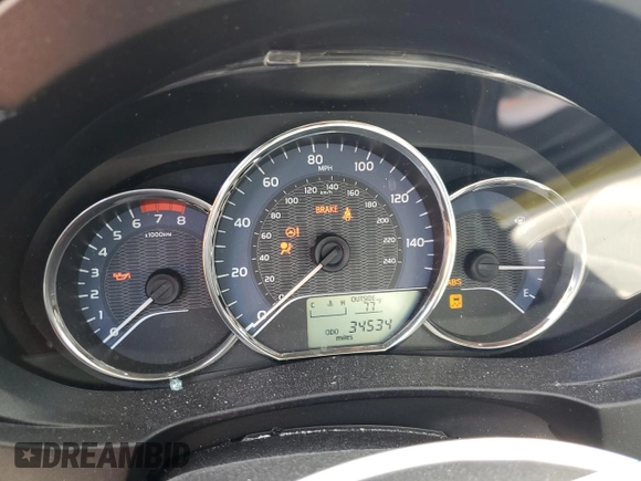 2016 Toyota Corolla L with VIN 5YFBURHE1GP431111, listed as a Copart auction lot 53712075 with 34,534 mi miles and Salvage Title. Bid and sale history available at DreamBid. Image 9.