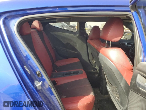 2014 Hyundai Veloster Turbo with VIN KMHTC6AE8EU201724, listed as a Copart auction lot 77487444 with 163,334 mi miles and Salvage Title. Bid and sale history available at carsss.com. Image 10.