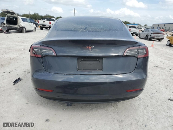 2022 Tesla Model 3 with VIN 5YJ3E1EA4NF342324, listed as a Copart auction lot 47600385 with 0 mi miles and Salvage Title. Bid and sale history available at carsss.com. Image 6.
