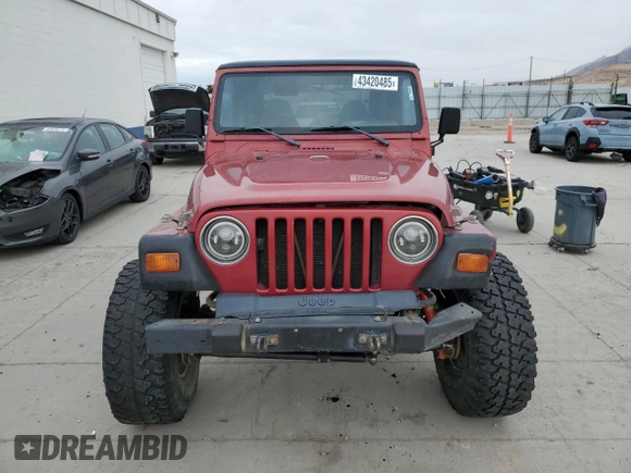1998 Jeep Wrangler Sport with VIN 1J4FY19S7WP775578, listed as a Copart auction lot 43420485 with 157,316 mi miles and Salvage Title. Bid and sale history available at carsss.com. Image 5.