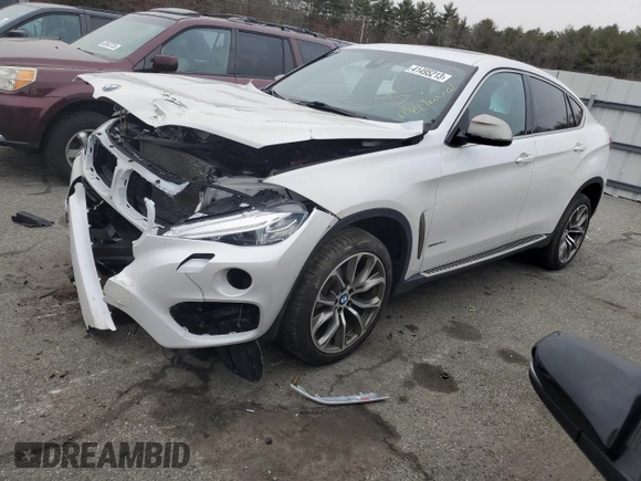 2017 BMW X6 xDrive35i with VIN 5UXKU2C39H0U29047, listed as a Copart auction lot 41495213 with 50,575 mi miles. Bid and sale history available at carsss.com. Image 1.