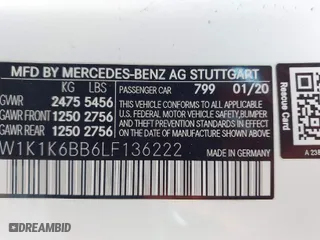 2020 Mercedes-Benz E-Class AMG E 53 with VIN W1K1K6BB6LF136222, listed as a IAAI auction lot 41154142 with 29,856 mi miles. Bid and sale history available at carsss.com. Image 9.