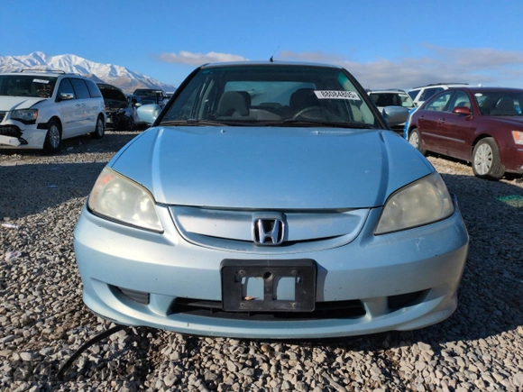 2005 Honda Civic with VIN JHMES96695S009385, listed as a Copart auction lot 88084805 with 188,259 mi miles and Salvage Title. Bid and sale history available at DreamBid. Image 5.