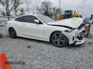 2023 BMW 4 Series 430i with VIN WBA53AP00PCL74865, listed as a Copart auction lot 89057895 with 9,000 mi miles and Salvage title. Bid and sale history available at DreamBid. Image 4.
