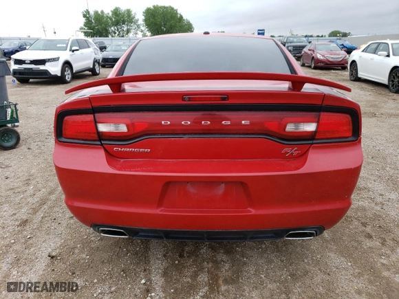 2013 Dodge Charger RT Plus with VIN 2C3CDXCT1DH593678, listed as a Copart auction lot 57032534 with 132,511 mi miles and Salvage Title. Bid and sale history available at carsss.com. Image 6.