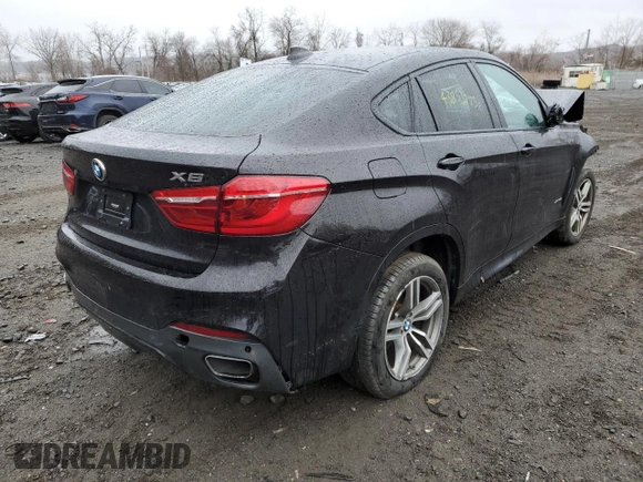 2017 BMW X6 xDrive35i with VIN 5UXKU2C31H0U29480, listed as a Copart auction lot 43853993 with 45,466 mi miles. Bid and sale history available at carsss.com. Image 3.