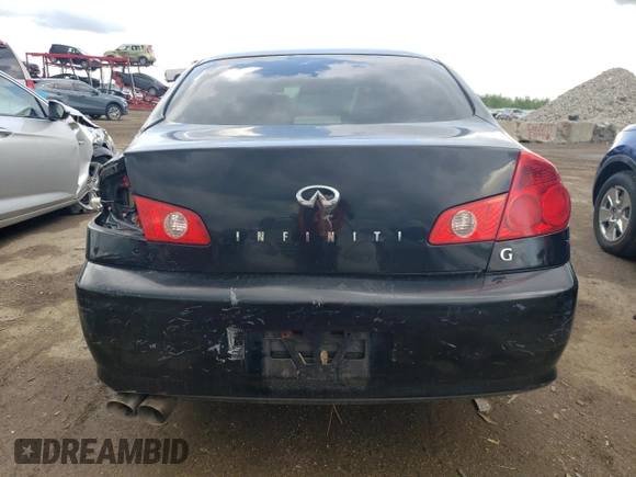 2006 Infiniti G35 with VIN JNKCV51F76M604918, listed as a Copart auction lot 53814264 with 132,414 mi miles and Salvage Title. Bid and sale history available at DreamBid. Image 6.