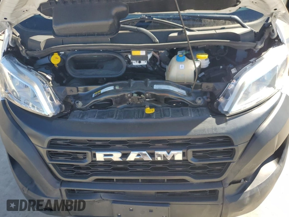 2023 Ram ProMaster Cargo with VIN 3C6LRVVG5PE527224, listed as a Copart auction lot 77179234 with 33,804 mi miles and Salvage Title. Bid and sale history available at DreamBid. Image 12.